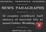 Standbild Goldene Hochzeit Party Marysville California USA, 1930, aus Sekunde 1 historischem Filmmaterial Videoclip 65675041969