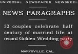 Standbild Goldene Hochzeit Party Marysville California USA, 1930, aus Sekunde 7 historischem Filmmaterial Videoclip 65675041969