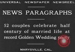 Standbild Goldene Hochzeit Party Marysville California USA, 1930, aus Sekunde 12 historischem Filmmaterial Videoclip 65675041969