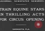 Standbild Zebras und Pferde im Circus Sarasota Florida USA, 1930, aus Sekunde 5 historischem Filmmaterial Videoclip 65675041973