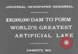 Standbild Bagnell Dam Missouri United States USA, 1931, aus Sekunde 5 historischem Filmmaterial Videoclip 65675041980