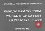 Standbild Bagnell Dam Missouri United States USA, 1931, aus Sekunde 6 historischem Filmmaterial Videoclip 65675041980