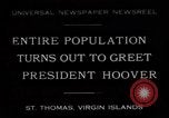 Standbild Präsident Hoover besuche Virgin Islands St. Thomas Virgin Islands, 1931, aus Sekunde 1 historischem Filmmaterial Videoclip 65675041982