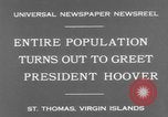 Standbild Präsident Hoover besuche Virgin Islands St. Thomas Virgin Islands, 1931, aus Sekunde 3 historischem Filmmaterial Videoclip 65675041982
