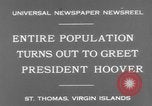 Standbild Präsident Hoover besuche Virgin Islands St. Thomas Virgin Islands, 1931, aus Sekunde 4 historischem Filmmaterial Videoclip 65675041982