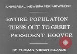 Standbild Präsident Hoover besuche Virgin Islands St. Thomas Virgin Islands, 1931, aus Sekunde 6 historischem Filmmaterial Videoclip 65675041982