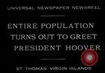 Standbild Präsident Hoover besuche Virgin Islands St. Thomas Virgin Islands, 1931, aus Sekunde 8 historischem Filmmaterial Videoclip 65675041982