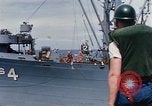 Image of USS Pollux unrep of USS Constellation Gulf of Tonkin Vietnam, 1967, second 7 stock footage video 65675042001