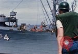 Image of USS Pollux unrep of USS Constellation Gulf of Tonkin Vietnam, 1967, second 8 stock footage video 65675042001