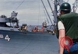 Image of USS Pollux unrep of USS Constellation Gulf of Tonkin Vietnam, 1967, second 9 stock footage video 65675042001