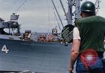Image of USS Pollux unrep of USS Constellation Gulf of Tonkin Vietnam, 1967, second 14 stock footage video 65675042001
