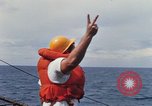 Image of USS Pollux unrep of USS Constellation Gulf of Tonkin Vietnam, 1967, second 19 stock footage video 65675042001