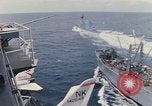 Image of USS Pollux and USS Constellation Gulf of Tonkin Vietnam, 1967, second 5 stock footage video 65675042002