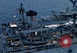 Image of USS Pollux and USS Constellation Gulf of Tonkin Vietnam, 1967, second 57 stock footage video 65675042002