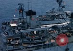 Image of USS Pollux and USS Constellation Gulf of Tonkin Vietnam, 1967, second 62 stock footage video 65675042002