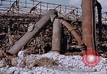 Image of collapsed metal stack Nagasaki Japan, 1946, second 11 stock footage video 65675042187