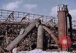 Image of collapsed metal stack Nagasaki Japan, 1946, second 19 stock footage video 65675042187