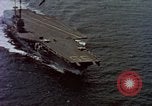Image of Variety of  U.S. Navy aircraft landing on the USS Forrestal at sea Atlantic Ocean, 1959, second 1 stock footage video 65675042344