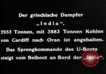 Image of Greek steamer India sunk by explosives Atlantic Ocean, 1917, second 5 stock footage video 65675042361
