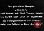 Image of Greek steamer India sunk by explosives Atlantic Ocean, 1917, second 9 stock footage video 65675042361
