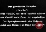 Image of Greek steamer India sunk by explosives Atlantic Ocean, 1917, second 10 stock footage video 65675042361