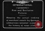 Image of German U-Boat sinks British ship Atlantic Ocean, 1917, second 4 stock footage video 65675042366
