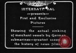 Image of German U-Boat sinks British ship Atlantic Ocean, 1917, second 7 stock footage video 65675042366