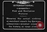 Image of German U-Boat sinks British ship Atlantic Ocean, 1917, second 10 stock footage video 65675042366