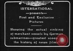 Image of German U-Boat sinks British ship Atlantic Ocean, 1917, second 11 stock footage video 65675042366