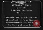 Image of German U-Boat sinks British ship Atlantic Ocean, 1917, second 12 stock footage video 65675042366