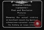Image of German U-Boat sinks British ship Atlantic Ocean, 1917, second 13 stock footage video 65675042366