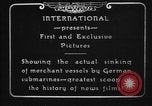 Image of German U-Boat sinks British ship Atlantic Ocean, 1917, second 14 stock footage video 65675042366
