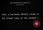 Image of German U-Boat sinks British ship Atlantic Ocean, 1917, second 55 stock footage video 65675042366