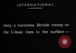 Image of German U-Boat sinks British ship Atlantic Ocean, 1917, second 56 stock footage video 65675042366