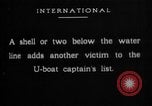 Image of German U-Boat Atlantic Ocean, 1917, second 18 stock footage video 65675042367