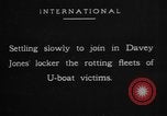 Image of German U-Boat Atlantic Ocean, 1917, second 37 stock footage video 65675042367