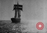 Image of Three-masted schooner Atlantic Ocean, 1917, second 19 stock footage video 65675042368