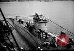 Image of captured U boat Atlantic Ocean, 1918, second 27 stock footage video 65675042419