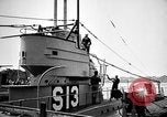 Image of captured U boat Atlantic Ocean, 1918, second 40 stock footage video 65675042419
