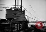 Image of captured U boat Atlantic Ocean, 1918, second 43 stock footage video 65675042419