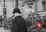 Image of German troops on city sidewalks European Theater, 1918, second 5 stock footage video 65675042458