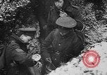 Image of British soldiers sharing Christmas pudding in trenches France, 1916, second 47 stock footage video 65675042463