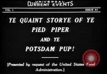 Image of Animated Uncle Sam as Pied Piper United States USA, 1918, second 11 stock footage video 65675042476