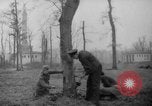 Standbild Deutsche Schneiden von Bäumen für Kraftstoff in Berlin nach Zweiten Weltkrieg Berlin Deutschland, 1945, aus Sekunde 5 historischem Filmmaterial Videoclip 65675042630