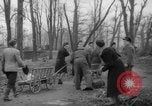 Standbild Deutsche Schneiden von Bäumen für Kraftstoff in Berlin nach Zweiten Weltkrieg Berlin Deutschland, 1945, aus Sekunde 24 historischem Filmmaterial Videoclip 65675042630