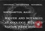 Standbild Begräbnis des ehemaligen Präsidenten Calvin Coolidge Northampton Massachusetts USA, 1933, aus Sekunde 1 historischem Filmmaterial Videoclip 65675042737
