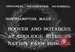 Standbild Begräbnis des ehemaligen Präsidenten Calvin Coolidge Northampton Massachusetts USA, 1933, aus Sekunde 3 historischem Filmmaterial Videoclip 65675042737