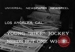 Image of unicycle Los Angeles California USA, 1933, second 1 stock footage video 65675042743