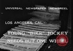 Image of unicycle Los Angeles California USA, 1933, second 7 stock footage video 65675042743