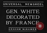 Image of General White France, 1934, second 7 stock footage video 65675042759